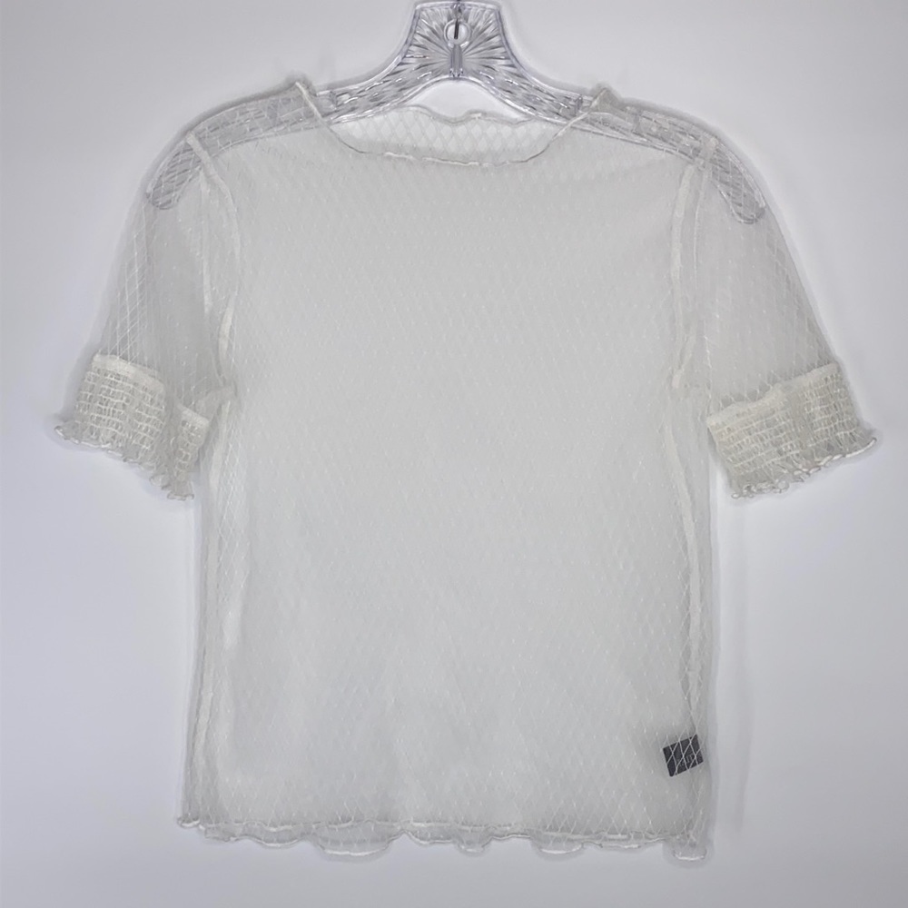 Laitta White Shear Blouse Size Small